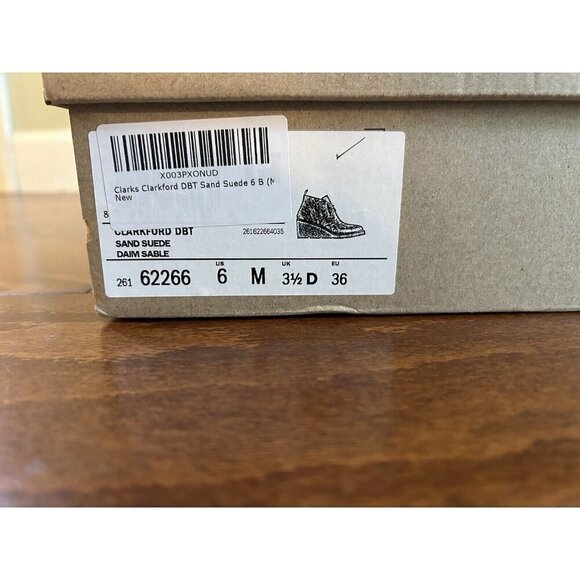 Clarks Clarkford DBT Women's 6 M Sand Suede Wedge Heels Closed Toe NEW Lace Up - Picture 5 of 9